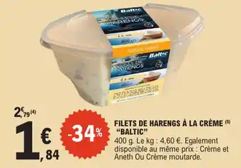 E.Leclerc "BALTIC" Filets de harengs à la crème offre