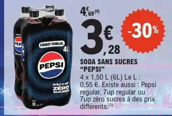 E.Leclerc "PEPSI" Soda sans sucres offre