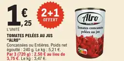 E.Leclerc "ALRO" Tomates pelées au jus offre