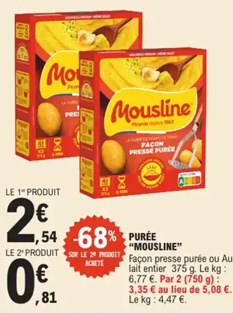 E.Leclerc "MOUSLINE" Puree offre