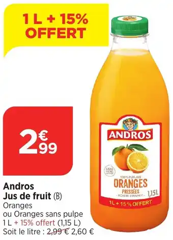 Bi1 Andros Jus de fruit offre