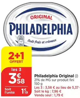 Bi1 Philadelphia Original offre