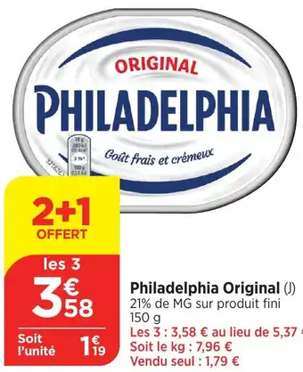 Bi1 Philadelphia Original offre