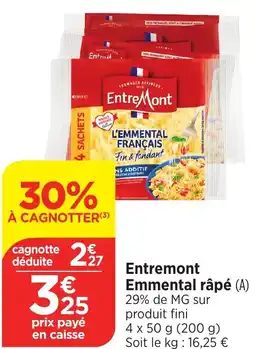 Bi1 Entremont Emmental râpé offre