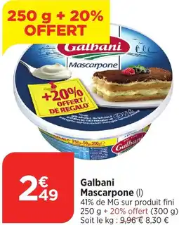 Bi1 Galbani Mascarpone offre