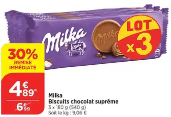 Bi1 Milka Biscuits chocolat suprême offre