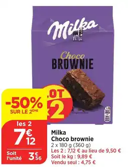 Bi1 Milka Choco brownie offre