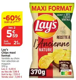 Bi1 Lay's Chips maxi format offre