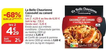 Bi1 La Belle Chaurienne Cassoulet au canard offre