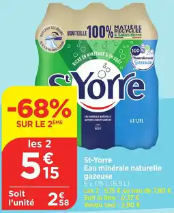 Bi1 St-Yorre Eau minérale naturelle gazeuse offre