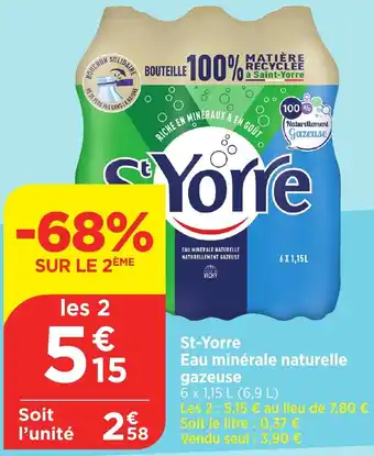 Bi1 St-Yorre Eau minérale naturelle gazeuse offre