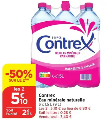 Bi1 Contrex Eau minérale naturelle offre