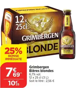 Bi1 Grimbergen Bières blondes offre