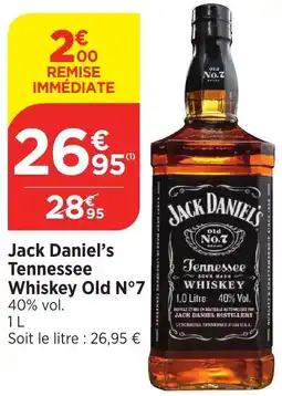 Bi1 Jack Daniel's Tennessee Whiskey Old N°7 offre