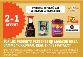 E.Leclerc "KIKKOMAN, REAL THAÏ ET PATAK'S" Sur les produits présents en magasin de la gamme offre