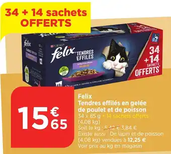 Bi1 Felix Tendres effilés en gelée de poulet et de poisson offre