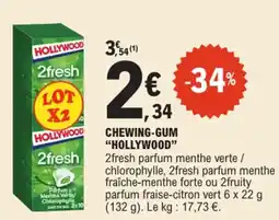 E.Leclerc "HOLLYWOOD" Chewing-gum offre