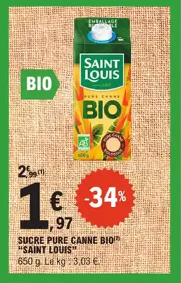 E.Leclerc "SAINT LOUIS" Sucre pure canne bio offre