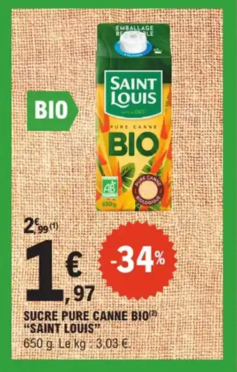 E.Leclerc "SAINT LOUIS" Sucre pure canne bio offre