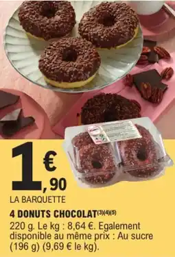 E.Leclerc 4 donuts chocolat offre