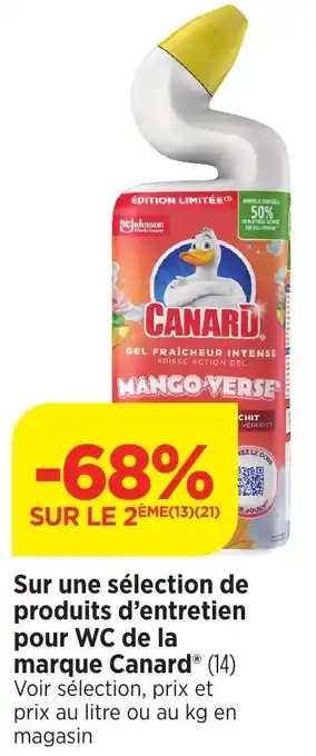 Bi1 Sur une sélection de produits d'entretien pour WC de la marque Canard offre