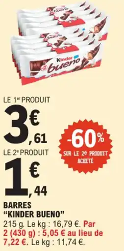 E.Leclerc "KINDER BUENO" Barres offre