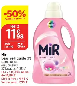 Bi1 Mir Lessive liquide offre