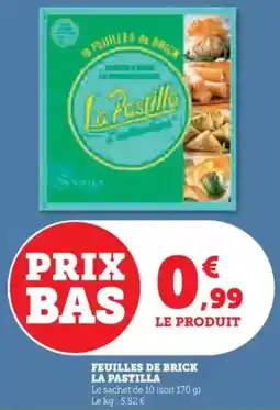 Hyper U Feuilles de brick la pastilla offre