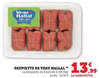 Hyper U Paupiette de veau hallal offre