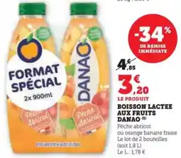 Hyper U Boisson lactee aux fruits danao offre