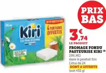 Hyper U Fromage fondu pasteurise kiri offre