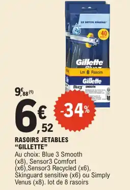 E.Leclerc "GILLETTE" Rasoirs jetables offre