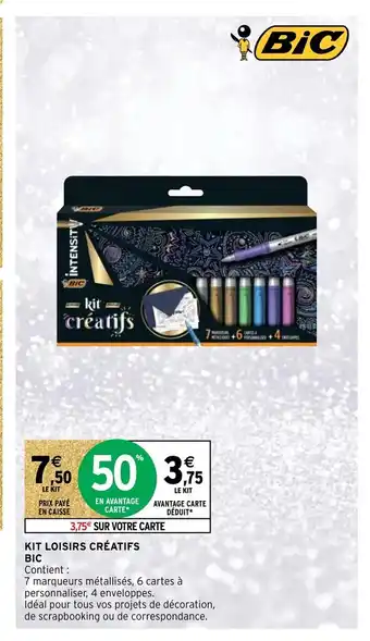 Intermarché Kit Loisirs Créatifs Bic offre