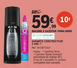 E.Leclerc SODASTREAM Machine à gazéifier terra noire offre