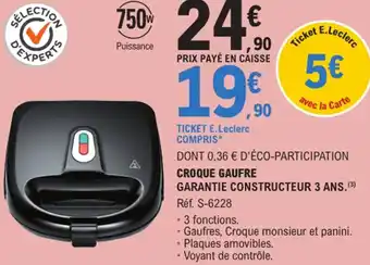 E.Leclerc Croque gaufre offre