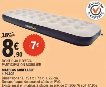 E.Leclerc Matelas gonflable 1 place offre