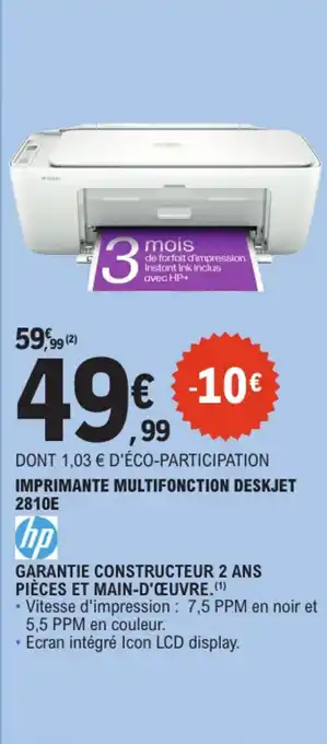 E.Leclerc HP Imprimante multifonction deskjet 2810e offre