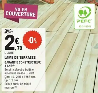 E.Leclerc Brico Lame de terrasse offre