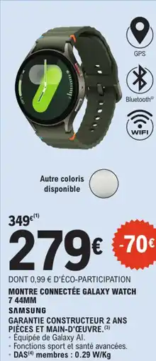 E.Leclerc SAMSUNG Montre connectée galaxy watch 7 44mm offre