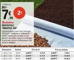 E.Leclerc Brico Géotextile ondutex 100 offre