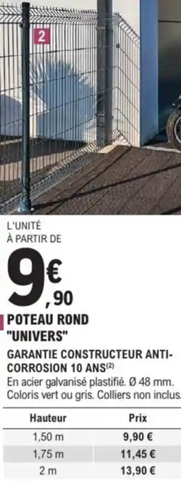 E.Leclerc Brico Poteau rond univers offre