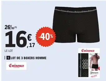 E.Leclerc Lot de 3 boxers homme offre