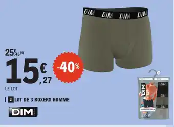 E.Leclerc DIM Lot de 3 boxers homme offre