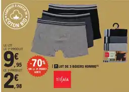 E.Leclerc TISSAIA Lot de 3 boxers homme offre