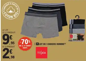 E.Leclerc TISSAIA Lot de 3 boxers homme offre