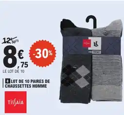 E.Leclerc TISSAIA Lot de 10 paires de chaussettes homme offre