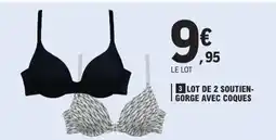 E.Leclerc Lot de 2 soutien- gorge avec coques offre