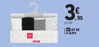 E.Leclerc Lot de 4 slips offre