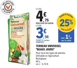 E.Leclerc Brico Terreau universel beaux jours offre