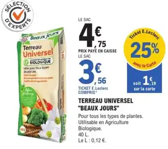 E.Leclerc Brico Terreau universel beaux jours offre